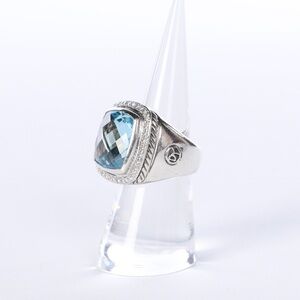 David Yurman Albion® Ring Sterling Silver with Blue Topaz and Diamonds